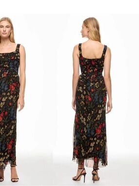 Polo by Ralph Lauren Corset Dress Floral Chiffon Sleeveless Maxi Multicolor 10